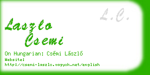 laszlo csemi business card